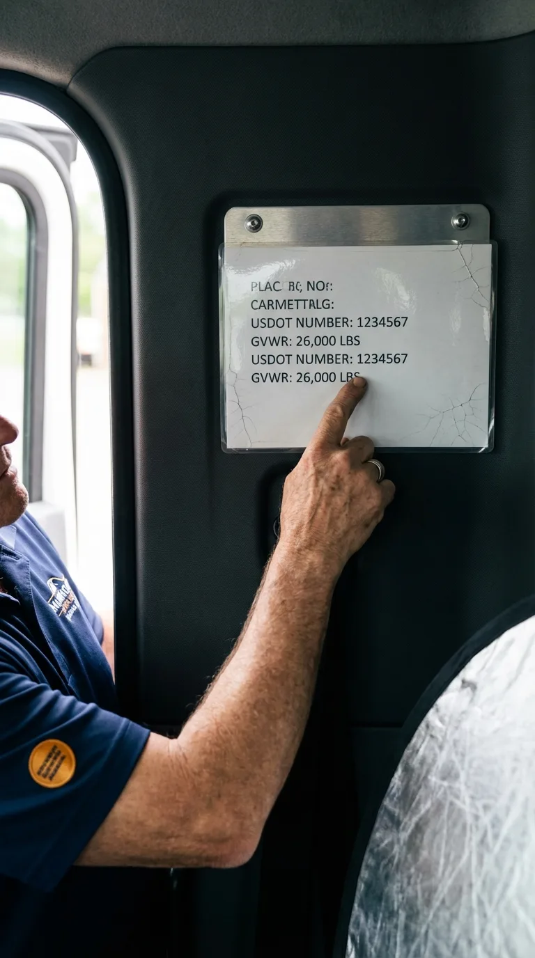 USDOT licensing placard verification in Nebraska City